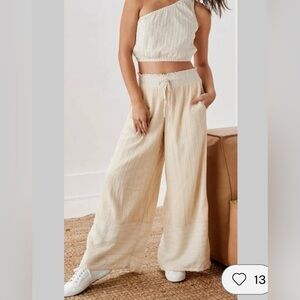 American Eagle Outfitters Wide-Leg Pinstripe Pant